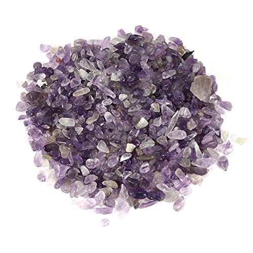 1/2 Pound Tiny to Small Polished Amethyst Chips - Tumbled Stone Irregular Shaped Stones Crystal Quartz Loose Pieces Crushed - 8 oz / 226.8 Grams