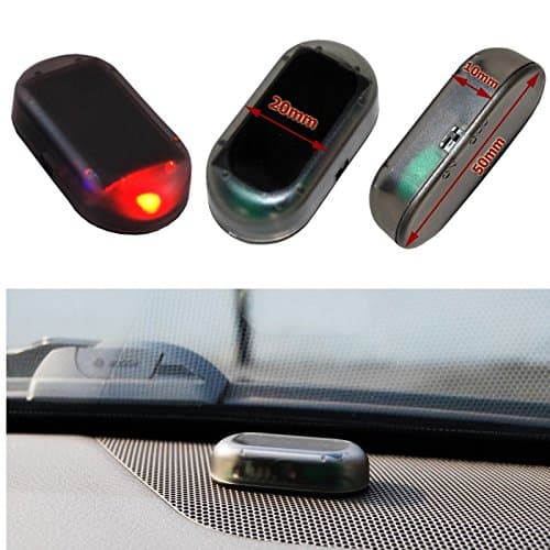 Fake Dummy Simulated Security System Solar LED Light Car Alarm Red Flash Anti-Theft Burglar-Deterrent