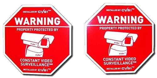 2 Pack! CCTV Security Camera Warning Signs 9" Weatherproof PVC