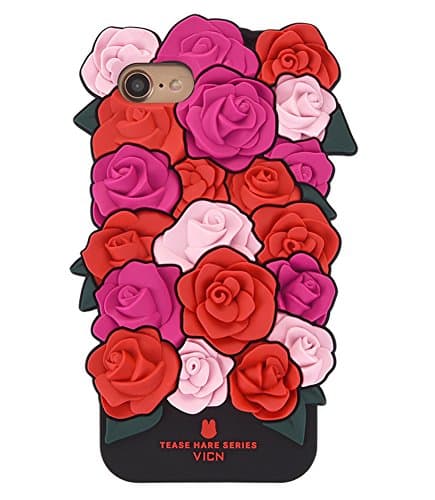 TTWO Cutely Design Phone Case for iPhone 6plus/6s plus,Shockproof Scratch-resistant and Silicone Material Cute Fashion Design Come with 20 Rose Flowers,Absolutely Phenomenal Gift for Your Valentine
