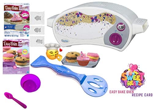 Easy Bake Ultimate Oven Baking Star Edition + 2 Oven Refill Mixes + 2 Sweet Treats Tasty Oven Recipes + Mixing Bowl AND Spoon (5 Total Items)