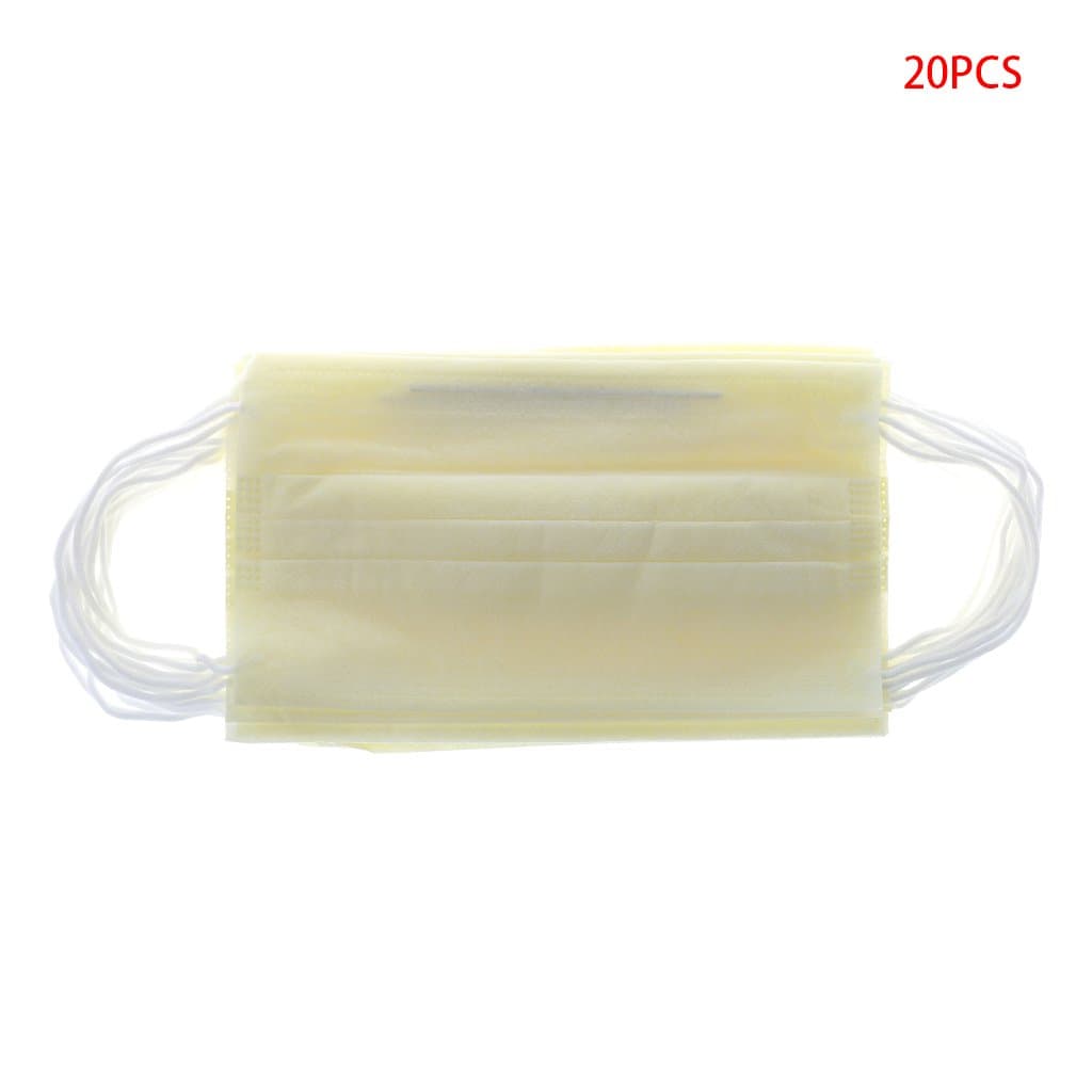Xurgm 20 Pack Disposable Elastic Ear Loop Face Masks Breathable Dust Filter Masks Mouth Cover Masks