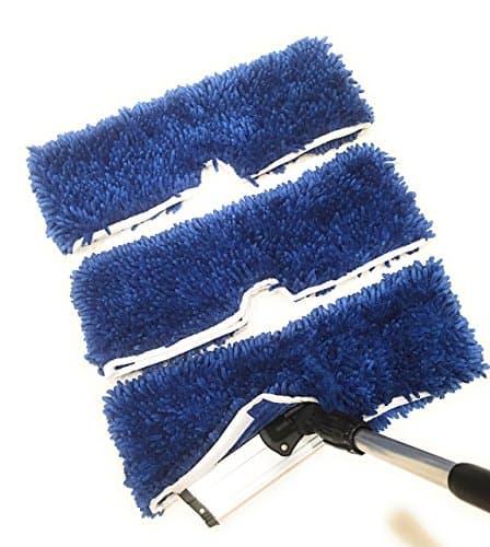 Flip Mop Refills, Chenille Microfiber Replacement Pads, Dry/Wet, Machine Washable, Double Sided Velcro, 18" L X 6" W, All Surface Cleaning (Pack of 3)