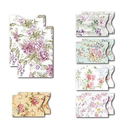 RFID Blocking Sleeves Set Protection Case Card Holder (10 RFID Sleeves for Credit Card &amp; 2 Passport RFID Sleeves) Aluminum Wallet, Top Load-Fit in Your Wallet or Purse Daily Easy Use with Any Traveler