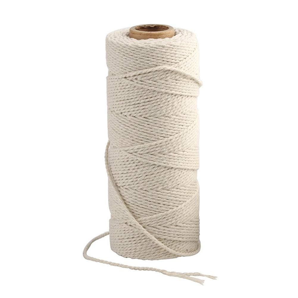 SSINI 2/3/4/5 mm Macrame Rope 100% Natural Beige Cotton Twisted Cord Hand Make DIY(3)