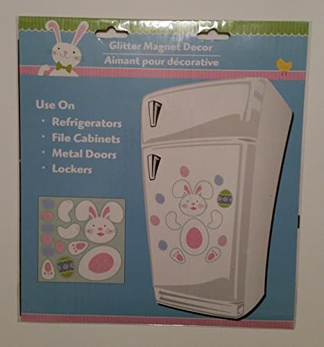 Easter Bunny Glitter Magnet Set of 13