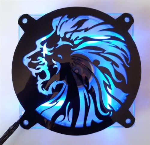 Custom Acrylic Lion Head Computer Fan Grill 200mm