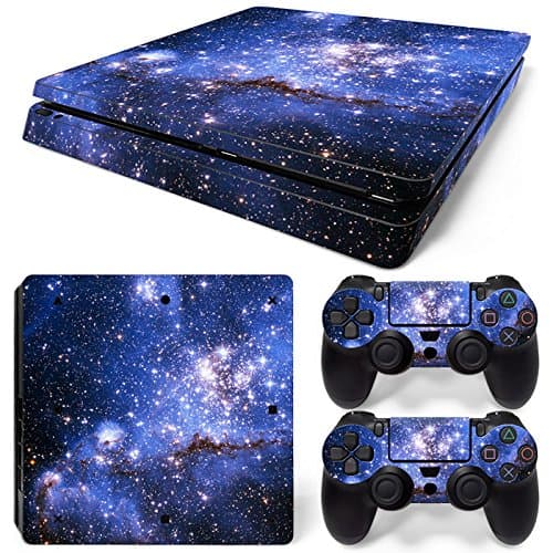 MODFREAKZ™ Console and Controller Vinyl Skin Set - Blue Star Rock for PS4 Slim