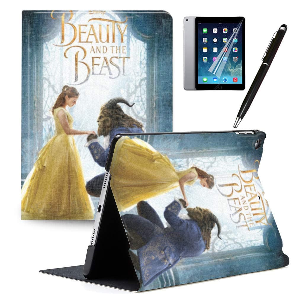 LJX iPad 7th Generation 10.2" 2019 Case Mickey Minnie Mouse Cute Cartoon Cover PU Leather Stand Protection Smart Auto Sleep/Wake Shell Compatible for Apple iPad 10.2 inch 2019#F