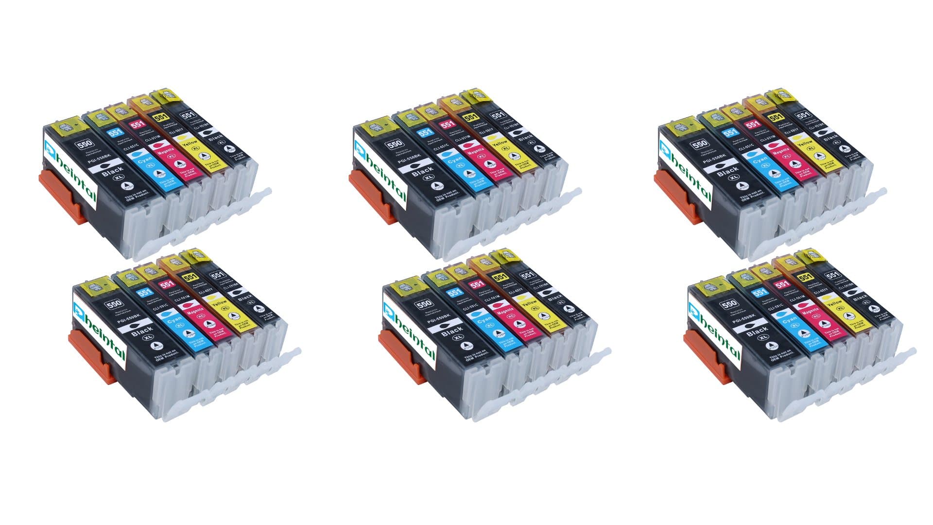 30 Compatible Printer Ink cartridges for Canon PGI-550 CLI-551 XL with chip