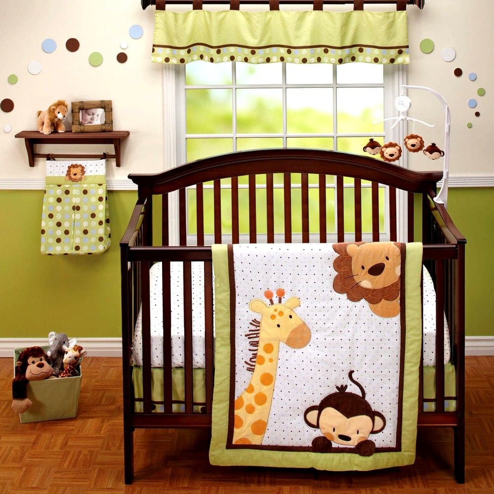 Little Bedding 3 Piece Comforter Set, Jungle Pals