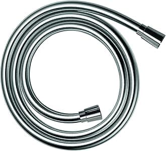 Chrome, 1.60 m: hansgrohe Isiflex Shower Hose 1.60 m, Anti-Kink and Tangle Free, Chrome Effect