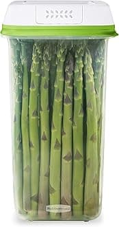Rubbermaid FreshWorks Saver, Medium Tall Produce Storage Container, 12.7-Cup, Clear