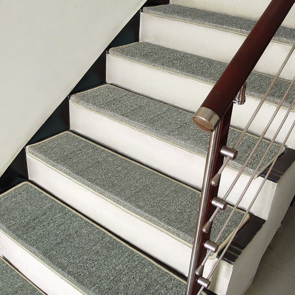 QFFL Solid Color / Velcro Simple Stair Mat / Creative Stairs Non-slip Mat/ Dust-proof Wear-resistant Step Mat (Color: 5) (A pack of 1 ) Staircase step mat ( Color : D-square , Size : 65*24cm )