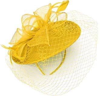 Sponsored Ad – Saucer Sinamay Headband Fascinator Wedding Ascot Hat Hatinator Birdcage Veil
