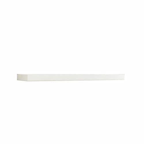 InPlace Durable Shelf with Invisible Brackets - Easy to Install & Remove, Deep Floating Shelves for Wall - MDF Wall Shelf for Living Room & Kitchen - 10.2"D x 35.4"W x 2"H, White - 0191408