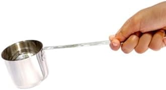 KUVI Stainless Steel Spoon with Long Handle | Doya/Loti Tea Pourer | Water Dispenser Ladle | Canteen Server | Quint Ladle/Cute ladle/Ghee,Tadka Ladle for Cooking (12 in)