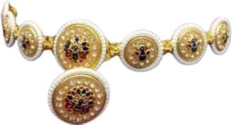 Needs Traditional Style Mathapatti Hairband With Attached Borla/Hair Accessory/MangTika For Womens/Ladies/Girls Hair Jewelry