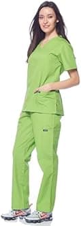 Dagacci Scrubs Medical Uniform Women and Man Scrubs Set Medical Scrubs Top and Pants