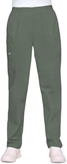 Cherokee Scrubs for Women Cargo Pant Natural Rise Tapered Pull-On Bottom with 4 Pockets , Fade Resistant Fabric - 4200