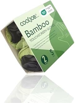 COOLJOB 2 Pairs Gardening Gloves for Women and Men, Bamboo Working Gloves Touchscreen, Grippy Nitrile Rubber Coated Work Gloves, Green/Black, Small Size (2 pairs S)