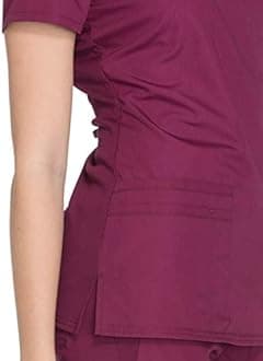 Cherokee Women's V-Neck Scrub Top - Modern Classic Shirt with 3 Pockets, Instrument Loop & Fade Resistant Fabric - WW645