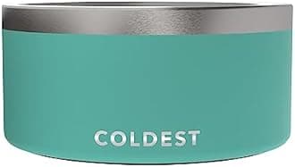 Coldest Dog Bowl - Anti Rust Metal & Non Slip Dog Bowls Large, Spill Proof Heavy Duty 3 Layers Insulated Dog Bowl - Food and Water Bowl for Dogs, Cats & Pets, Dishwasher Safe (200 oz, Terraform Green)