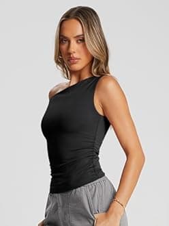 Trendy Queen Womens Summer Off The Shoulder Tops Going Out T Shirts Crop Tank Top Fashion Clothes Spring Outfits 2025