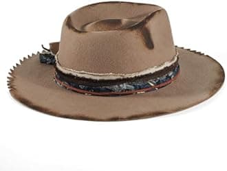 Vintage Mens Fedora Firm Wool Women Felt Panama Hat Classic Rancher Hats Wide Brim