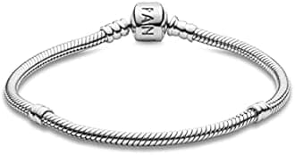 Pandora Iconic Charm Bracelet for Charms Women's Sterling Silver Snake Chain Moments Bracelet with Innovative Threading System Express Unique Style