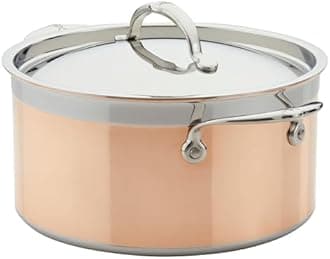 Hestan - CopperBond Collection - 100% Pure Copper Stock Pot, Induction Cooktop Compatible, 6 Quart