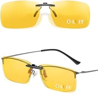 LUFF Polarized Unisex Clip on Sunglasses for Eyeglasses-Good Flip up Clip Style Sunglasses for Myopia Glasses Outdoor/Driving/Fishing