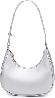 WSRYDJDLCrescent Shoulder Bags for Women Cute Hobo Tote Handbag Under the Arm Purses Mini Clutch Purse with Zipper Closure