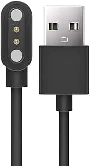 Sounce USB Magnetic Charging Cable for Firebolt Ring, Firebolt Ring 3, Firebolt Ninja Pro Max, Firebolt Gladiator, Firebolt Ninja Pro Plus, Firebolt Ninja 3 Plus Smartwatches - Black