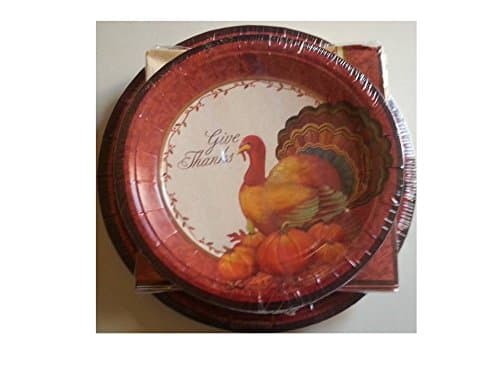 Thanksgiving Plates and Napkins Set