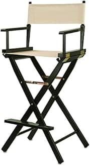 Casual Home 30" Director's Chair Black Frame-with Wheat Canvas, Bar Height