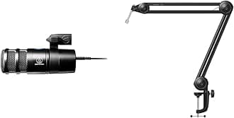 Audio-Technica AT2040USB Microphone and AT8700 Boom Arm Bundle
