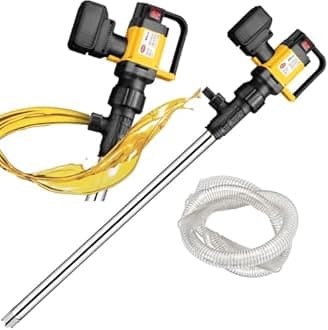 HYQNG Electric Oil Barrel Pump, 130L/min Large Suction Fuel Drum Pump, 1000W Battery Powered Oil Transfer Pump, 3 Adjustable Speed Diesel Transfer Pump, Liquid Transfer Pump for High Viscosity Liquid