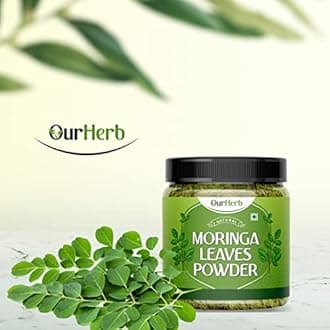 OurHerb Organic Moringa Powder 200g | 100% Pure Moringa Leaf Powder | Ayurvedic Superfood Helps in Immunity, Energy, Weight Loss, Skin & Hair | Non-GMO, No Preservatives