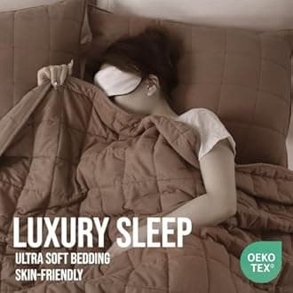 KASENTEX Queen Quilt Set 90"x90" – Soft Washed 3-Layer Lightweight Bedspread, Minimalist Nordic Design, All-Season Spring & Summer Quilt Set (1 Quilt + 2 Pillow Shams), Brown