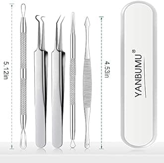 Blackhead Remover Tool, Pimple Popper Tool Kit Stainless Steel Extraction Tools