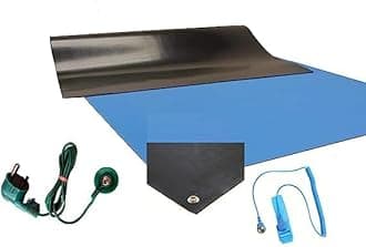 Sky-Zero Volt Therapy kit Grounding Mat Pad Earthing Sheet With 3 pin Plug & Grounding Wrist Band for Grounding Human body volatge (SIZE) (2X4 FT)