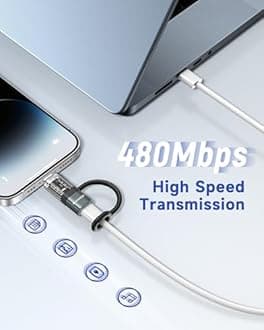 BLACKSYNCZE 36W USB C to Lightning Adapter, PD Fast Charging USB C Female to Lightning Male Adapter with Data Transfer for iPhone 14 13 12 11 Pro Max/Pad Pro/Air 5/Mini 6/Pod, Not for Audio/OTG