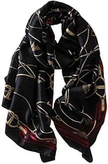NUWEERIR Womens 100% Large Mulberry Silk Scarf Long Satin Scarf Fashion Designer Scarf Lightweight Wraps