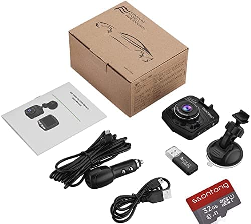 Mini Dash Cam, Small Dash Camera for Cars Full HD 1080P 2.31" IPS Screen 140°Wide Angle Small Dash Cam w/G-Sensor, Parking Monitoring, Loop Recording and 32GB Card Included [2021 New Version]
