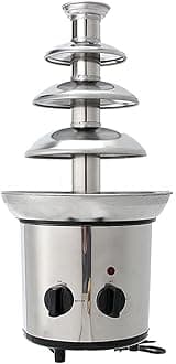 Chocolate Fountain Machine Electric Chocolate Fondue Fountain Machine Stainless Steel 4-Pound Capacity for Chocolate Candy Butter Cheese (4-Tier)