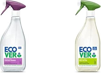 Ecover Limescale Remover, Multi Surface Cleaner, Berries & Basil, 500ml & All Purpose Cleaner, Lemongrass & Orange, 500ml