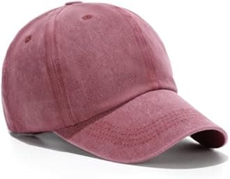 Adjustable Baseball Cap Men Retro Style Baseball Hat Women Red