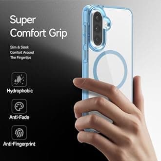 Lunivop for Samsung Galaxy A56 Case/Galaxy A36 Case Hard [Compatible with Magsafe Wireless Charging] Yellowing Resistant Magnetic Cover Clear para 6.7 inch 2025 Rugged Best Phone Cases Light Blue