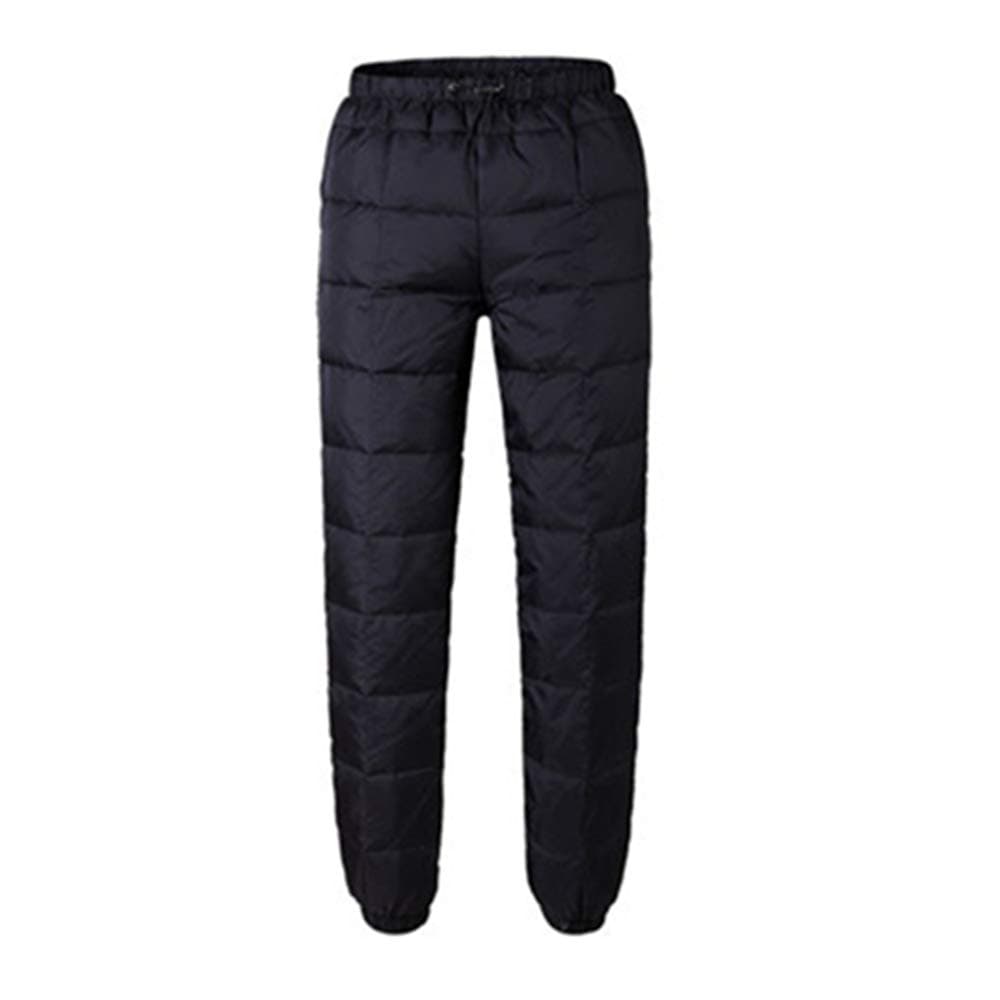 Men's Winter Warm Packable Down Pants Compressor Snow Trousers Ski Puffer Pant